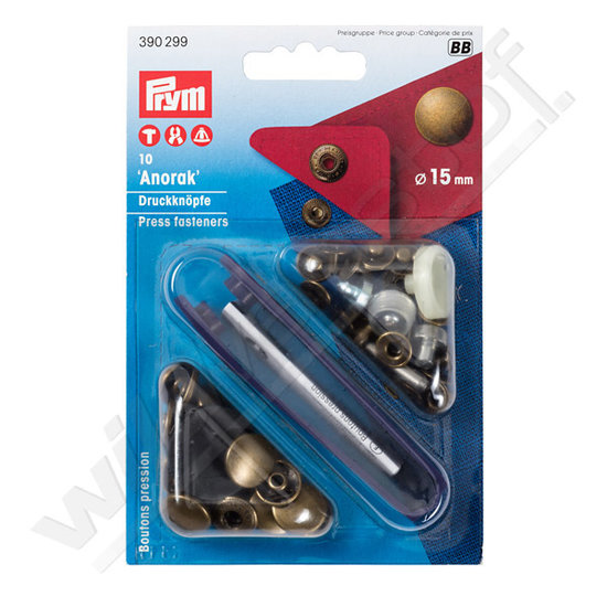 Prym BB - anorak 15mm - messing