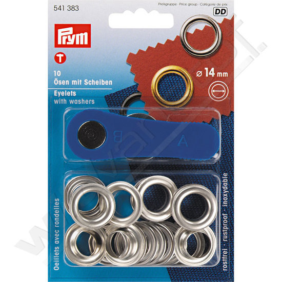 Prym DD - ogen met schijven 14mm - goud