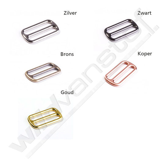 Schuifgesp 25mm - goud