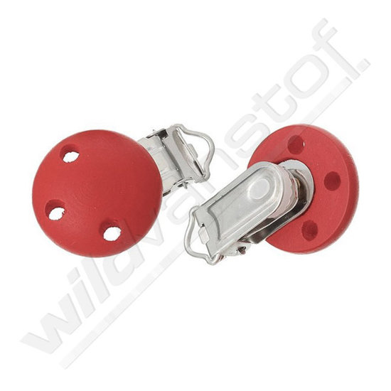 Fopspeen clip - rood