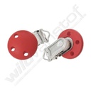 Fopspeen clip - rood
