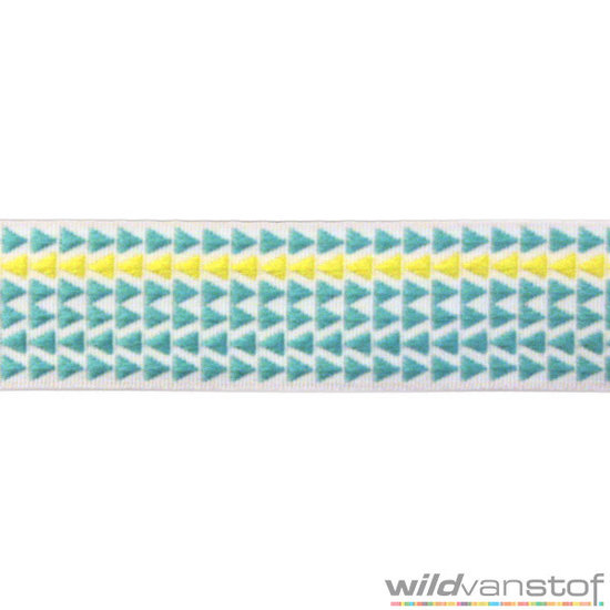 Blauw-gele driehoekjes sierband