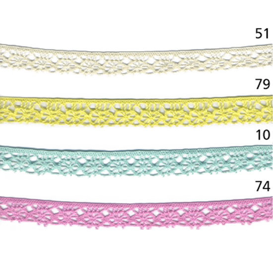 Kanten lint 12mm - roze 75