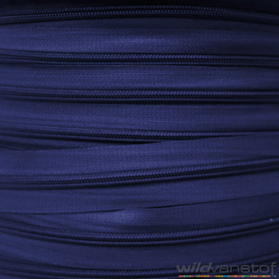 Rits spiraal per meter - indigoblauw