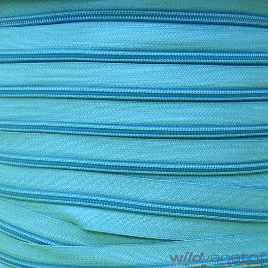 Rits spiraal per meter - cyaanblauw