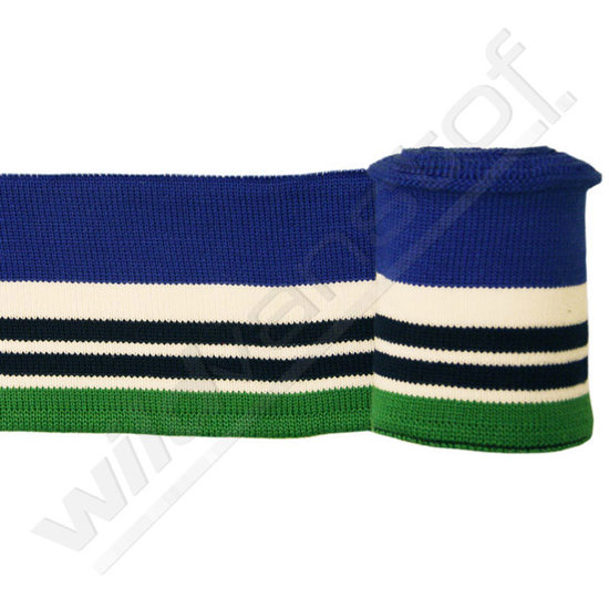 Boord strepen - Groen, wit, blauw (1,20m)