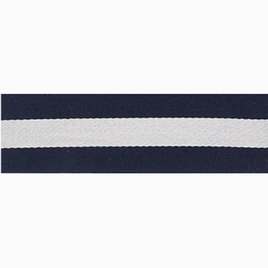 Lint strepen donkerblauw-wit