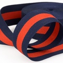 Lint strepen donkerblauw-rood