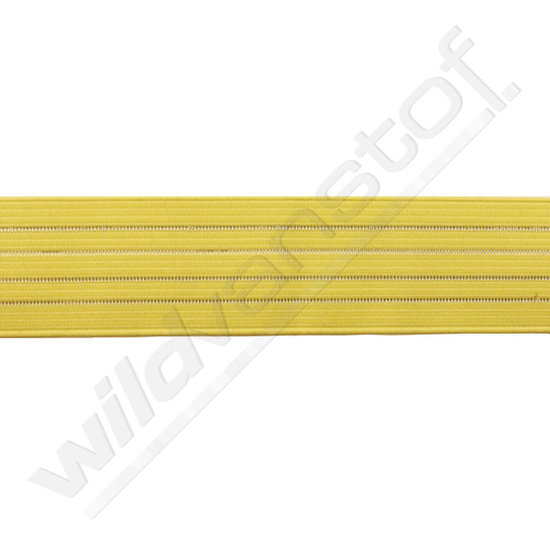 Gele elastiek met zilveren strepen