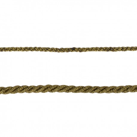 Koord metallic 3mm - antiek goud 100
