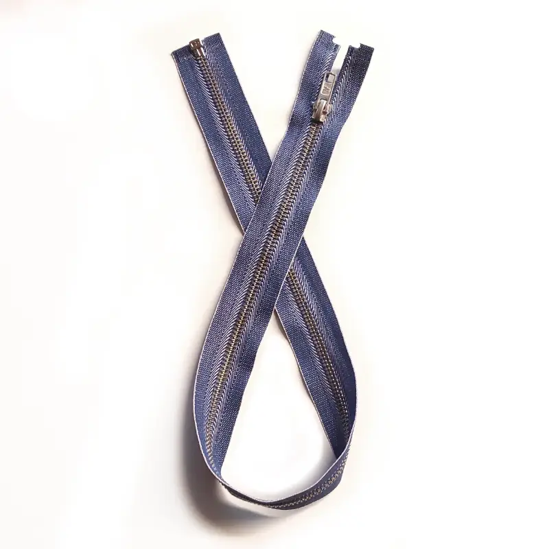 Rits metaal deelbaar 40cm - jeans