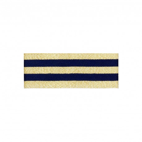 Sierlint 15mm - 3 glitterlijnen blauw-goud