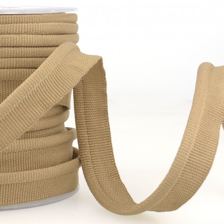 Paspelband - dik keper bruin 43