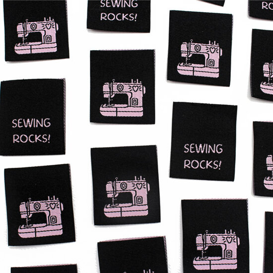Label - Sewing rocks ( 8 stuks)