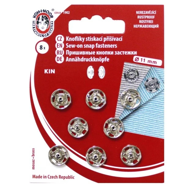 Manteldrukkers 11mm n3 - nikkel (8st)