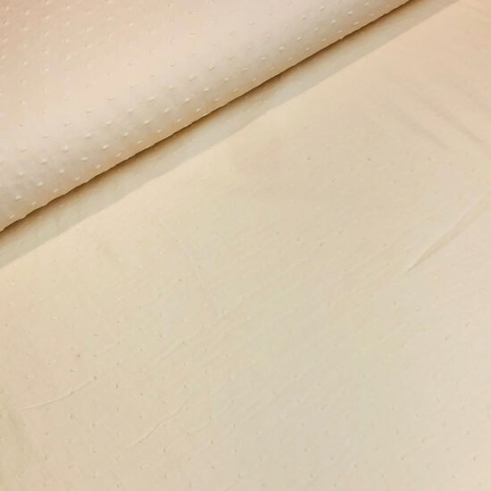 Katoen - Plumetis ecru