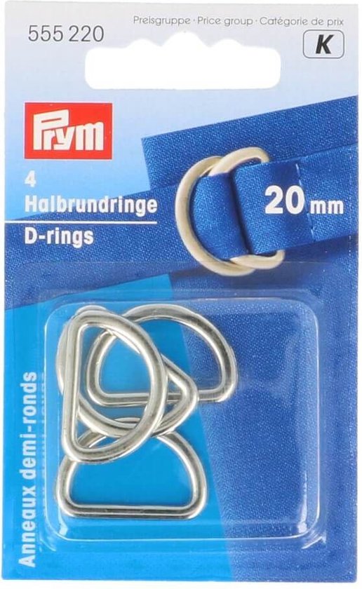 Prym K - d-ring 20mm zilver