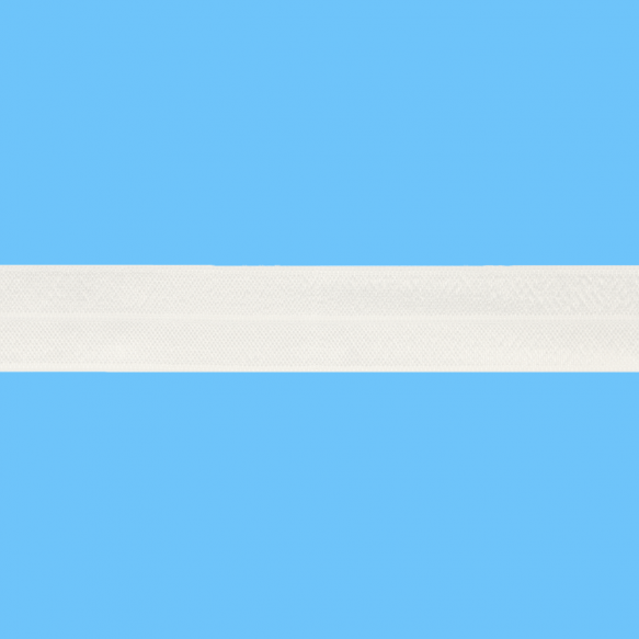 Biais stretch 2-zijdig 20mm - wit 009