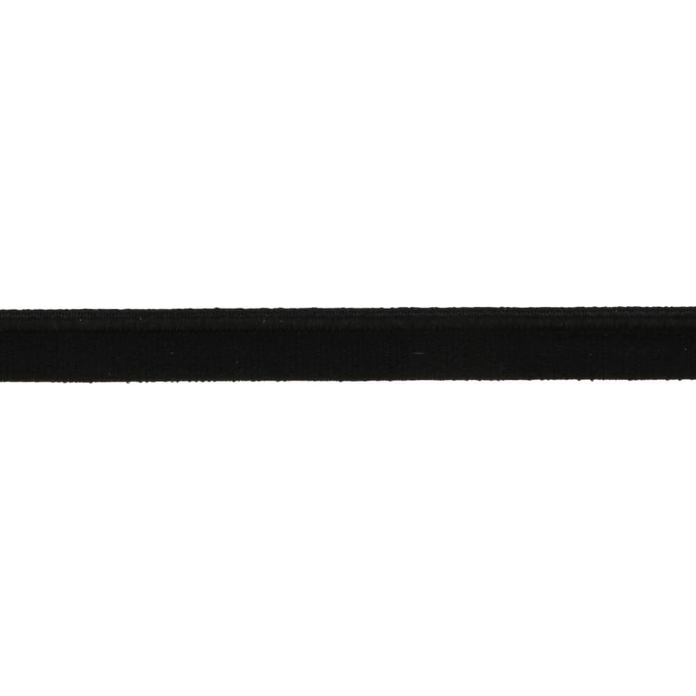 Paspel stretch 2-zijdig 10mm - zwart 0