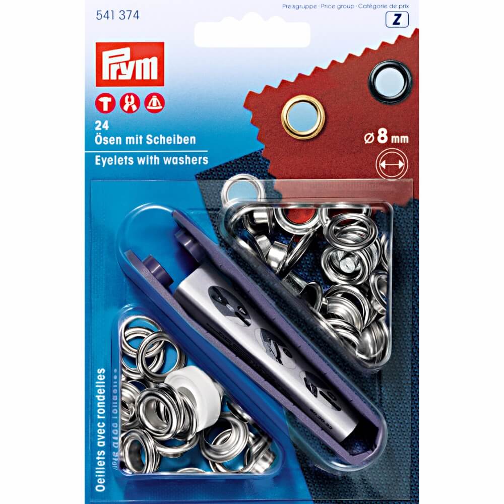 Prym Z - ogen met schijven 8mm - zilver