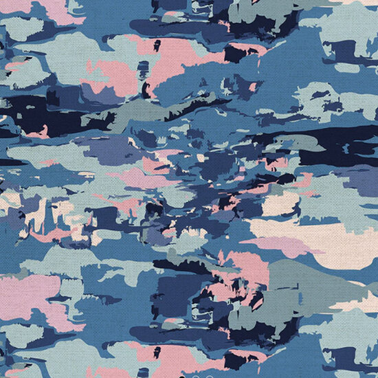 Canvas - Natuurimpressie blauwroze