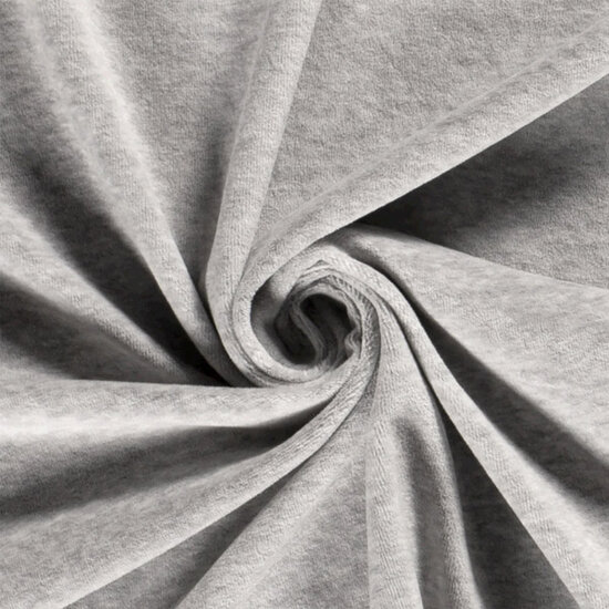 Nicky velours - Gemeleerd lichtgrijs 63