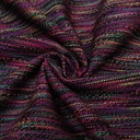 Jacquard - Geweven fuchsia zwart lijnen