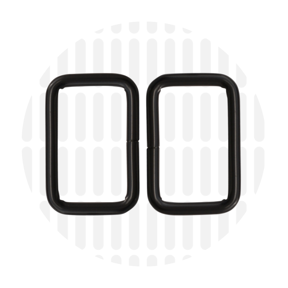 Rechthoekige ring 32mm ZZ - Zwart