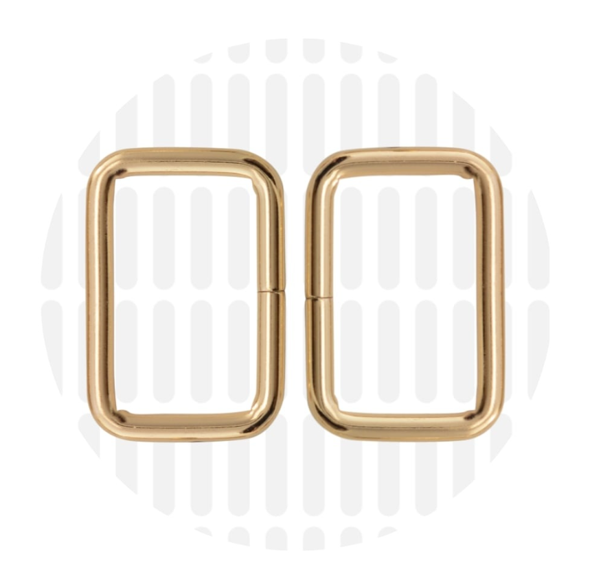 Rechthoekige ring 32mm ZZ - Goud