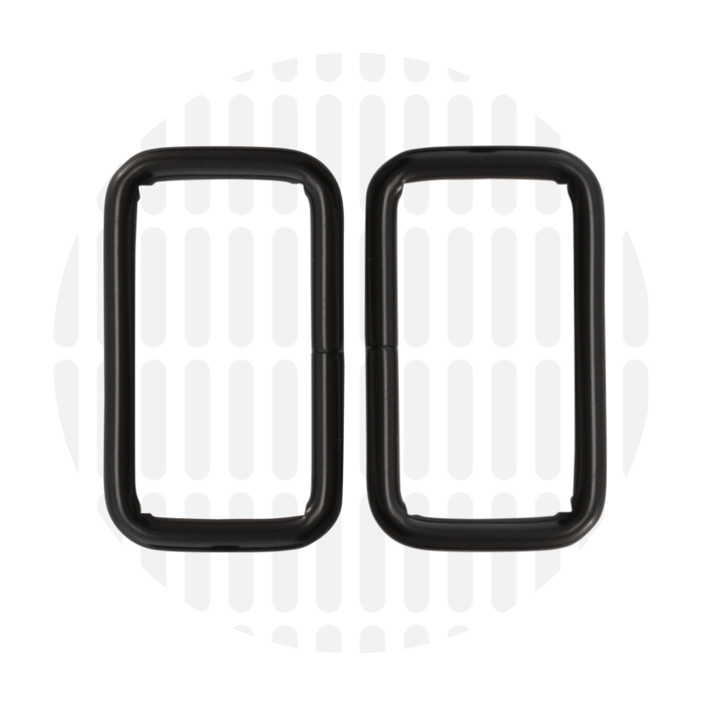 Rechthoekige ring 38mm ZZ - Zwart