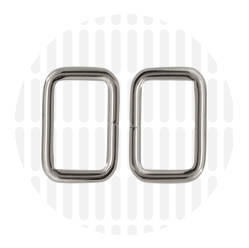Rechthoekige ring 25mm ZZ - Zilver