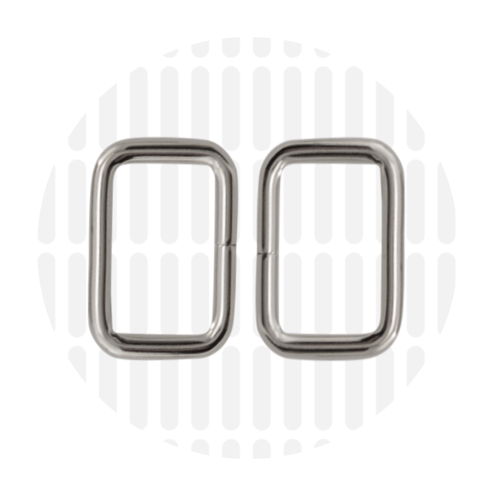 Rechthoekige ring 25mm ZZ - Zilver