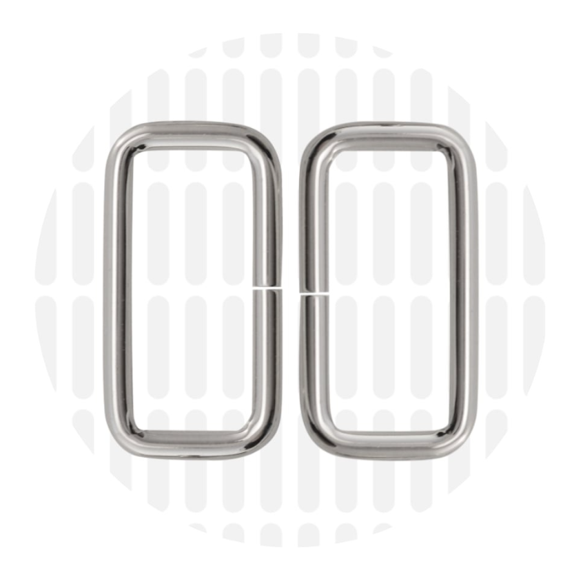 Rechthoekige ring 38mm ZZ - Zilver
