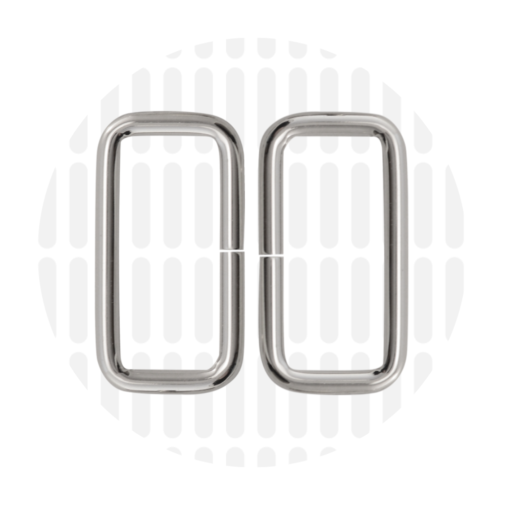 Rechthoekige ring 38mm ZZ - Zilver