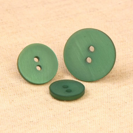 Knoop 18mm - 2-gaats gesatineerd donkergroen