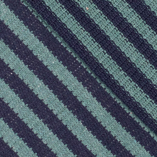 Gebreid - Strepen groen blauw fibremood