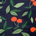 Wellness fleece - Donkerblauw met kersen