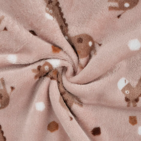 Wellness fleece - Roze met giraf