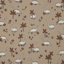 Flanel - ecru dino's op beige