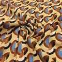 Viscose - Halve manen beige blauw nathalie 