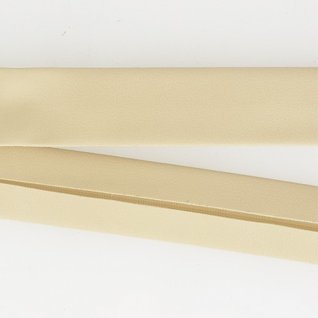 Biaisband leder 20mm - beige 40