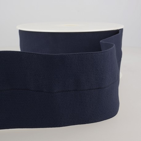 Vouwelastiek 60mm - marineblauw 27