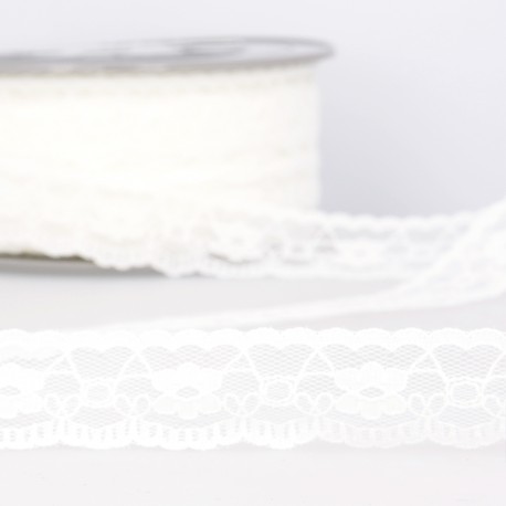 Kanten lint 25mm - wit 1