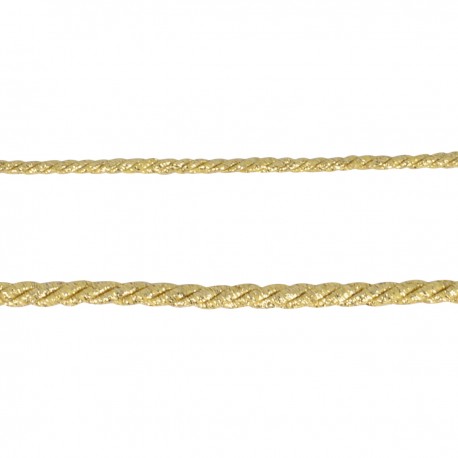 Koord metallic 3mm - goud 3