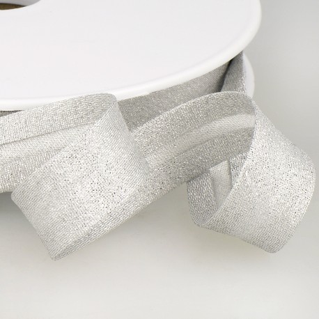 Biaislint metallic 18mm - zilver 2