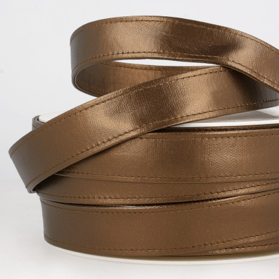 Tassenband leder 25mm - brons 46