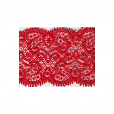 Kanten stretch lint 65mm - rood 8