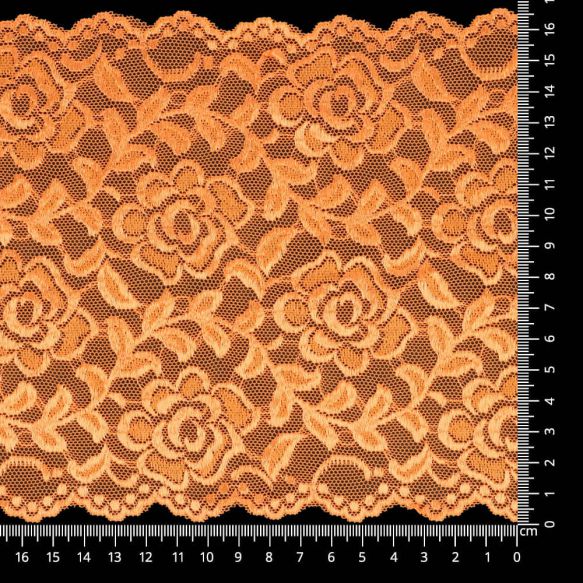 Stretchkant 160mm - bloemen serie 1 oranje 693