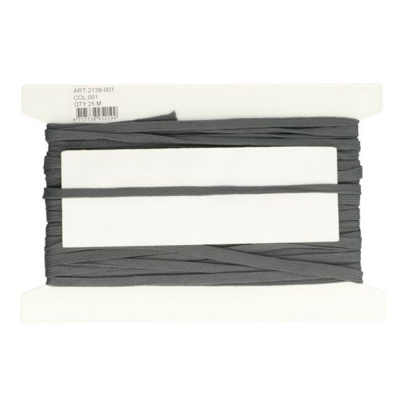 Veterband dubbeldik 9mm - donkergrijs 1