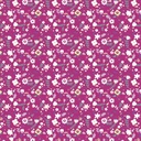 Katoen - Tropica flowers op donkerfuchsia